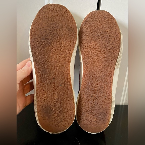 SUPERGA Burgundy satin embroidered sneakers.  Size 8 - Picture 7 of 9